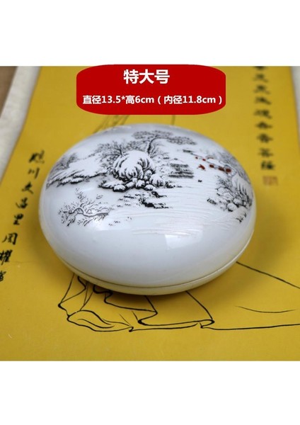 7.8 cm Ekstra Büyük Jingdezhen Seramik Karlı Manzara Baskı Kil Kutu Porselen Kutu Kil Saksı Mühür Gravür Antika Boş Porselen B (Yurt Dışından) fırsatları