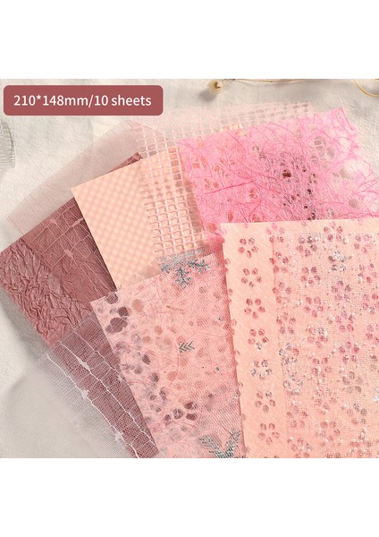 Scz-Dxjswhh-03 Jıanwu 10 Sayfa A5 Gazlı Bez Örgü Içi Boş Karışık Özel Malzeme Kağıt Günlük Bloknot Dıy Scrapbooking Dekorasyon Kağıdı Kırtasiye (Yurt Dışından)