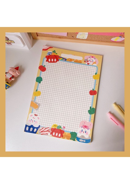 Stil 1 Kawaii Kore Karikatür Yapışkan Notlar Ins Not Defteri Sevimli Karikatür Kız Izgara Planı Not Defteri Kız Gözyaşı Kırtasiye Ofis Aksesuarları (Yurt Dışından)