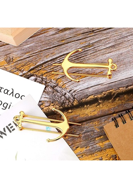 Altın Metal Çapa Imi Yaratıcı Sayfa Tutucu Klip Öğrenciler Için Kitap Okuma Mezuniyet Hediyeleri Okul Kırtasiye Ofis Malzemeleri (Yurt Dışından) modelleri