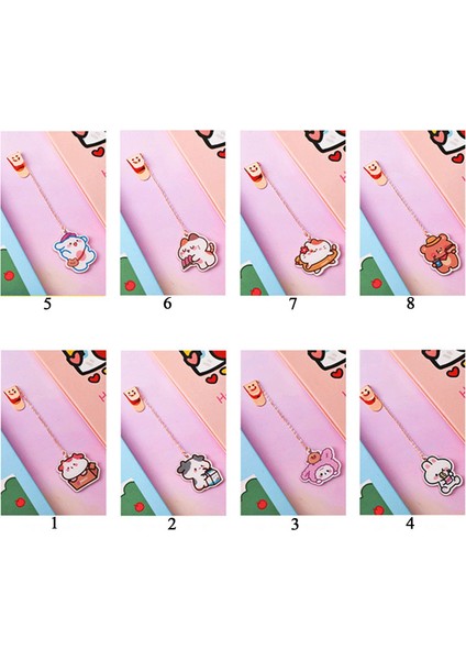 Stil 8 Karikatür Tarzı Metal Imi Akrilik Dekoratif Kolye ile Öğrenciler Için Yaratıcı Hediye Okul Ofis Okuma Kırtasiye Kaynağı (Yurt Dışından) fiyatları