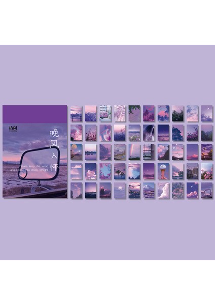 F Yoofun 50 Yaprak Doğal Manzarasanat Resimleri Kırtasiye Çıkartmalar Kitap Estetik Manzara Sevimli Bullet Günlük Kaydı Dekor Etiket (Yurt Dışından)