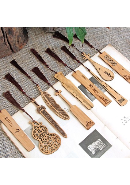 L Şık Hatıra Kırtasiye Öğrencileri Hediye Çin Tarzı Ofis Kitap Klasörü Ahşap Imi Kitap Klibi Sayfalandırma Işareti (Yurt Dışından) fiyatları