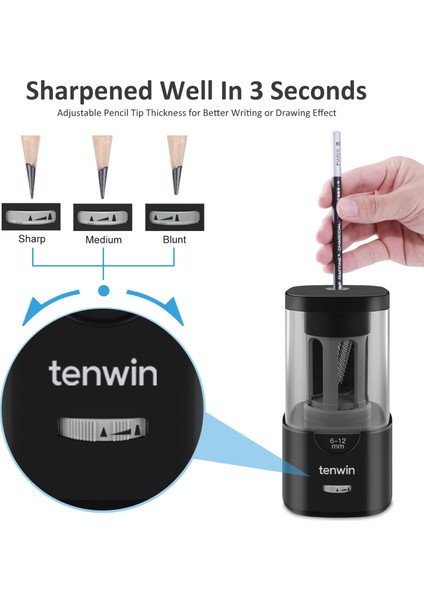 De-Beyaz 6-12MM Stendent Otomatik Elektrikli Kalemtıraş Mekanik Toplu USB Çocuk Okul Ofis Malzemeleri Için Spiral Alet Tutucu (Yurt Dışından) fırsatları