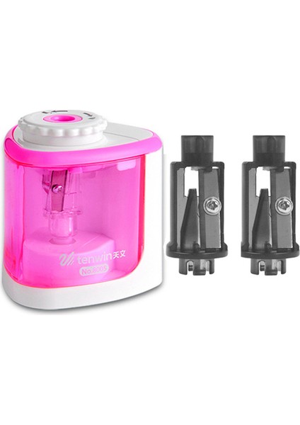 8005PINK-2BLADE Tenwin Taşınabilir Elektrikli/manuel 2'si 1 Arada Kalemtıraş Otomatik Kalemtıraş Çocuklar Yetişkinler Otomatik Kalemtıraş Kırtasiye (Yurt Dışından)