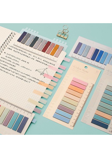Stil 1 Retro Morandi Işaretleyiciler Kağıt Bloknot Endeksi Not Defteri Yer Işareti Çıkartmalar Renk Yapışkan Notlar Kağıt Okul Malzemeleri Kawaii Kırtasiye (Yurt Dışından)