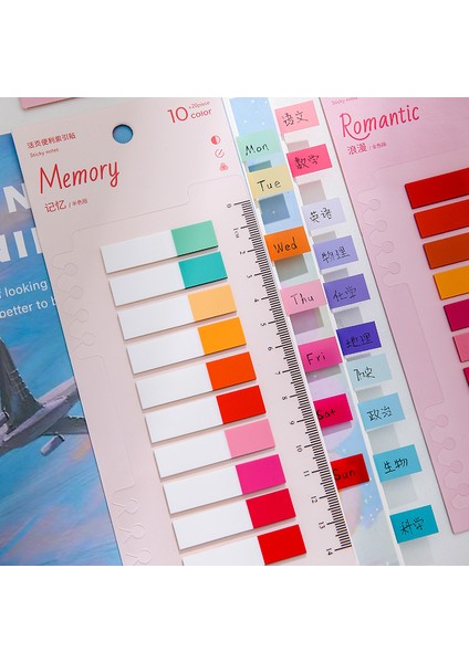 Rüya Yarım 1 Adet Romantik Bellek Renkli Bloknot Pet Yapışkan Notlar 14 cm Cetvel Endeksi Çıkartmalar Kitap Işaretleyici Ofis Okul A7330 (Yurt Dışından)