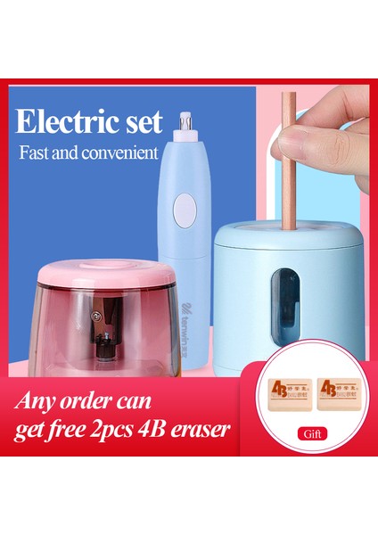 8035-MAVI Tenwin 6-8mm Kalemler Elektrikli Otomatik Kalemtıraş Elektrikli Silgi/kauçuk Okul Çocukları Kırtasiye Malzemeleri 8032/8035/8306 (Yurt Dışından) fiyatları