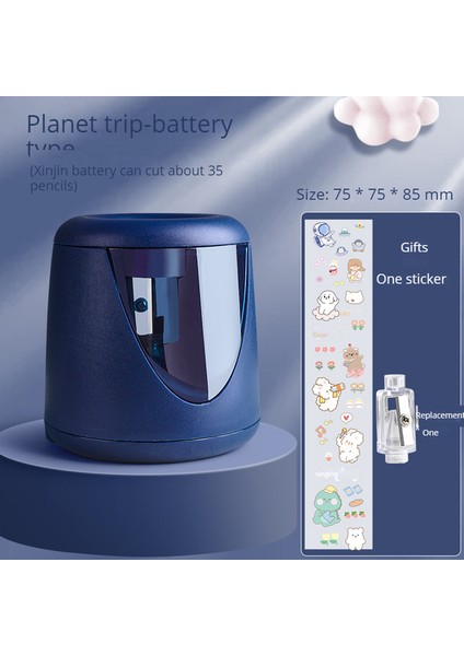 Mavi Otomatik Elektrikli Kalemtıraş Ağır USB Mekanik Çocuklar Kızlar Için Okul Kırtasiye Ofis ve Kırtasiye (Yurt Dışından)