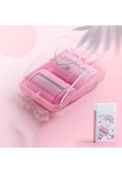Pembe Mini Ev Silgi Küçük Taşınabilir Rulo Masaüstü Temizleyici Toz Silgi Toz Toplayıcı Masası Kalem Toz Temizleyici (Yurt Dışından)