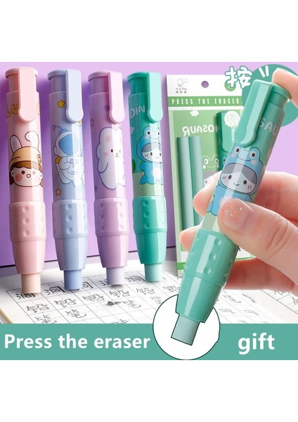 A2 Karikatür Basın Silgi Çocuk Sevimli Kaba Ayı Kalem Tipi Silgi Değiştirilebilir Kauçuk Çekirdek Öğrenci Kırtasiye Hediyeler Ofis Malzemeleri (Yurt Dışından) indirimleri