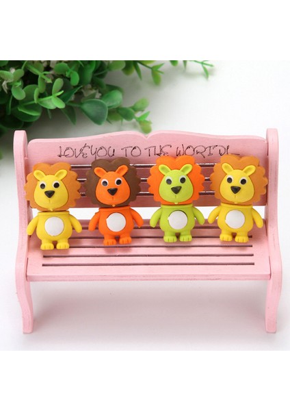 Gösterildiği Gibi 4x3 cm Hayvan Silgi Çocuklar Çocuklar Için Küçük Aslan Silgi Çocuklar Için Eğlenceli Kauçuklar Taşınabilir Çocuklar Mini Toplu Narin (Yurt Dışından) modelleri