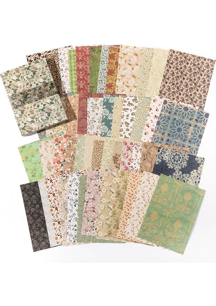 G Shanbu 100 Adet/paket Vintage Alacakaranlık Malzeme Kağıt Hafif Kağıt Retro Kağıtları Deco Scrapbooking Günlük Albümü Dıy Imleri (Yurt Dışından)