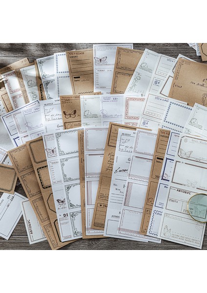 Stil 3 Vintage Notlar Ingilizce Etiketler Bloknot Dekoratif Kırtasiye Scrapbooking Günlüğü Albümü Etiket Retro Malzeme Kağıt Kart Yapımı (Yurt Dışından)