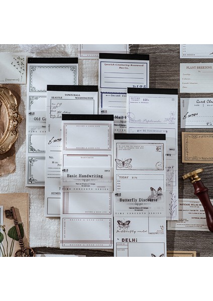 Stil 3 Vintage Notlar Ingilizce Etiketler Bloknot Dekoratif Kırtasiye Scrapbooking Günlüğü Albümü Etiket Retro Malzeme Kağıt Kart Yapımı (Yurt Dışından)