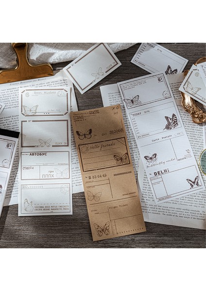Stil 3 Vintage Notlar Ingilizce Etiketler Bloknot Dekoratif Kırtasiye Scrapbooking Günlüğü Albümü Etiket Retro Malzeme Kağıt Kart Yapımı (Yurt Dışından)
