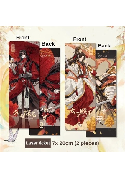 1 Takım 2 Adet-F Tian Guan Ci Fu Anime Periferik Yer Işareti Lazer Bilet Xie Lian Hua Cheng Kitap Öğrencileri Için Yer Imleri Okul Malzemeleri Kırtasiye (Yurt Dışından)