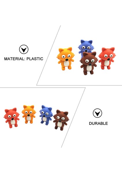 Renkli Xs 20 Adet Silgi Bulmaca Oyuncaklar Çocuk Aksesuarı Plastik Kawaii Silgi Karikatür Süslemeleri Tilkiler Şekilli Çocuklar Ev Dıy (Yurt Dışından) modelleri