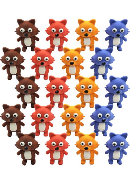 Renkli Xs 20 Adet Silgi Bulmaca Oyuncaklar Çocuk Aksesuarı Plastik Kawaii Silgi Karikatür Süslemeleri Tilkiler Şekilli Çocuklar Ev Dıy (Yurt Dışından) indirimleri