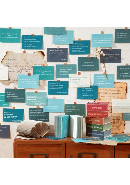 Stil 4 100 Adet Vintage Ingilizce Şiir Koleksiyonu Mini Kitap Dekoratif Scrapbooking Dergisi Kendi Başına Yap Kağıdı Etiket Yaratıcı Memo Kırtasiye (Yurt Dışından)