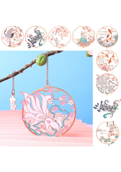 Stil 8 Çin Retro Tarzı Katlanır Fan Pirinç Imi Püsküllü Oymak Kitap Klipsi Sayfalandırma Mark Kırtasiye Okul Ofis Arzı (Yurt Dışından) fiyatları