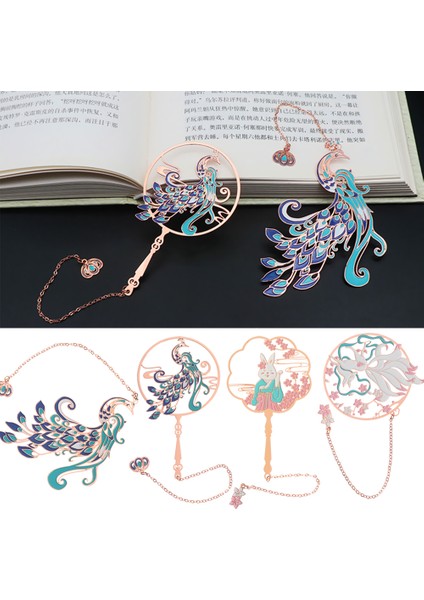 Stil 8 Çin Retro Tarzı Katlanır Fan Pirinç Imi Püsküllü Oymak Kitap Klipsi Sayfalandırma Mark Kırtasiye Okul Ofis Arzı (Yurt Dışından) modelleri