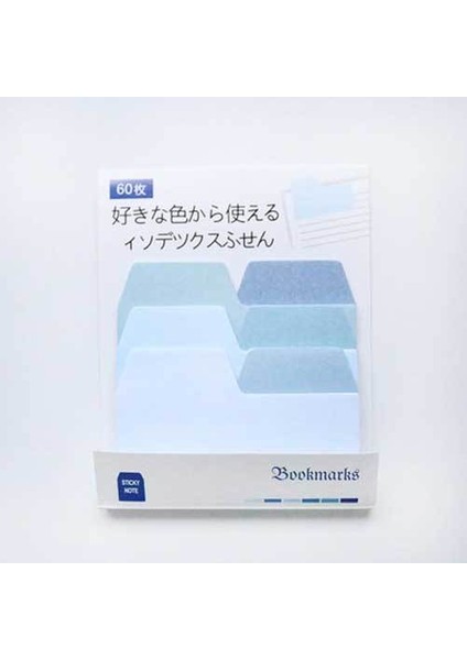 Degrade-Mavi 60 Yaprak/paket Kawaii Suluboya Japon Degrade Renk Dizinleri Bloknot Yapışkan Notlar Imi Okul Ofis Kırtasiye Kaynağı (Yurt Dışından)