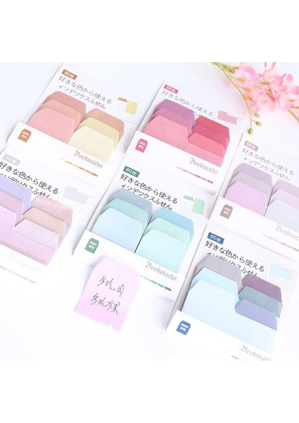 Degrade-Mavi 60 Yaprak/paket Kawaii Suluboya Japon Degrade Renk Dizinleri Bloknot Yapışkan Notlar Imi Okul Ofis Kırtasiye Kaynağı (Yurt Dışından)