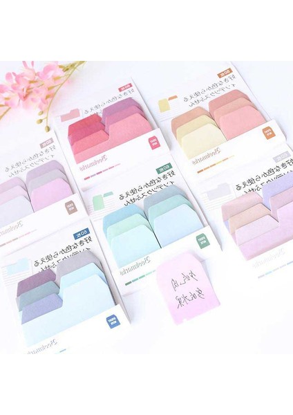 Degrade-Mavi 60 Yaprak/paket Kawaii Suluboya Japon Degrade Renk Dizinleri Bloknot Yapışkan Notlar Imi Okul Ofis Kırtasiye Kaynağı (Yurt Dışından)