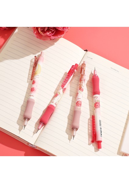 ZXB-ML8516-01Z 4 Adet/takım Pembe Sis Gül Serisi Mekanik Kalem Seti 0.5mm Nib Yazma Otomatik Kalem Yaratıcı Dıy Öğrenci Malzemeleri Kırtasiye (Yurt Dışından) indirimleri