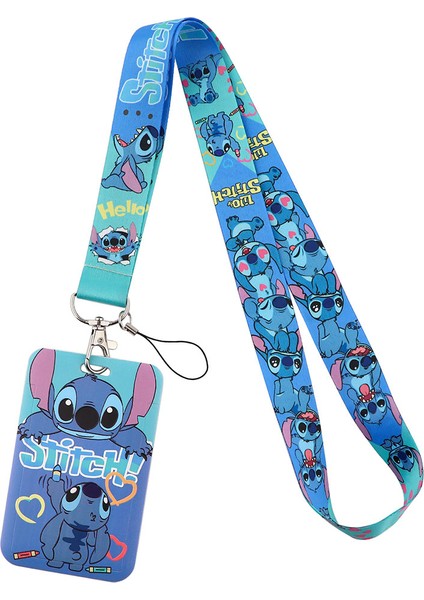 Stil 7 Lilo Stitch Yaratıcı Kordon Kart Tutucu Öğrenci Asılı Boyun Telefon Kordon Rozeti Metro Erişim Kartı Tutucu Aksesuarları Hediyeler (Yurt Dışından)