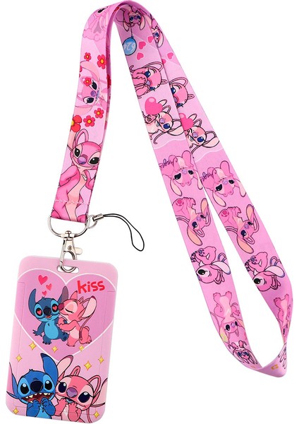 Stil 7 Lilo Stitch Yaratıcı Kordon Kart Tutucu Öğrenci Asılı Boyun Telefon Kordon Rozeti Metro Erişim Kartı Tutucu Aksesuarları Hediyeler (Yurt Dışından)