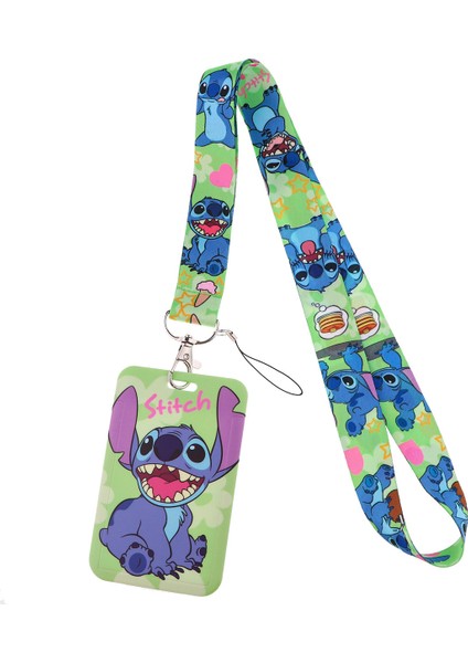 Stil 7 Lilo Stitch Yaratıcı Kordon Kart Tutucu Öğrenci Asılı Boyun Telefon Kordon Rozeti Metro Erişim Kartı Tutucu Aksesuarları Hediyeler (Yurt Dışından)