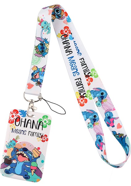 Stil 7 Lilo Stitch Yaratıcı Kordon Kart Tutucu Öğrenci Asılı Boyun Telefon Kordon Rozeti Metro Erişim Kartı Tutucu Aksesuarları Hediyeler (Yurt Dışından)
