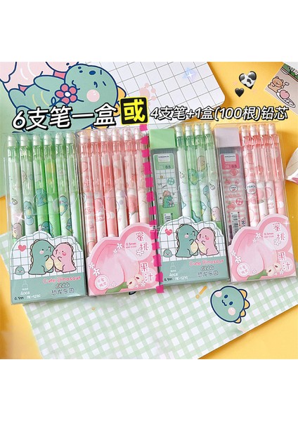 F 4/6 Adet Kawaii Mekanik Kurşun Kalemler Sevimli Otomatik Silgili Kalemler Kore Kırtasiye Yazma Aracı Okul Ofis Basın Kalemler (Yurt Dışından) modelleri