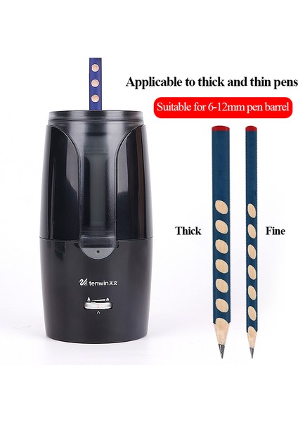 8028-BLACK Tenwin Otomatik Elektrikli Kalemtıraş Kalemler USB Ağır Mekanik Bileme Çocuklar Için Kırtasiye Ofis Okul Malzemeleri (Yurt Dışından) fırsatları