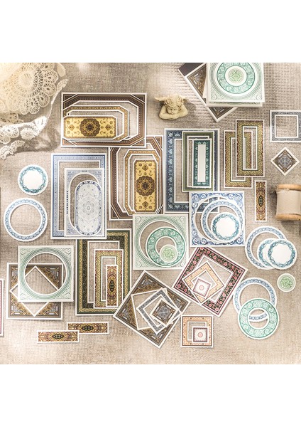 H Yoofun 30 Sayfa Barok Pencere Dekoratif Malzeme Kağıt Kolaj Kenarlıklar Arka Plan Kağıdı Scrapbooking Günlüğü Çerçeve Etiket Planlayıcısı (Yurt Dışından) modelleri