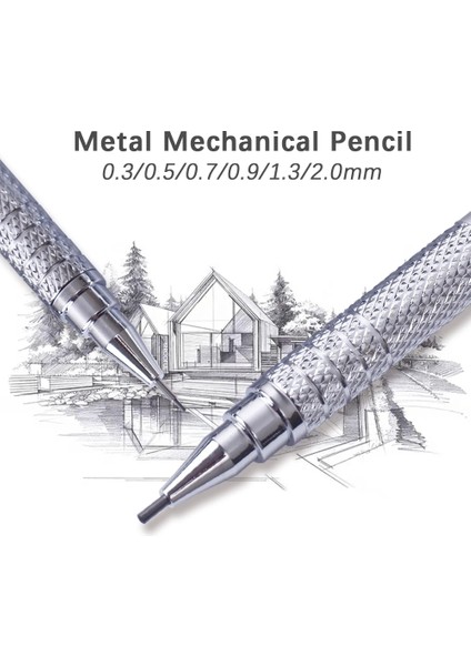 0.9 Siyah ve Kutu 0.3 0.5 0.7 0.9 1.3 2.0mm Mekanik Kalem Seti Metal Kalem Kutusu ile Hb Talepleri Okul Ofis Hediye Kutusu Öğrenci Boyama Malzemeleri (Yurt Dışından)