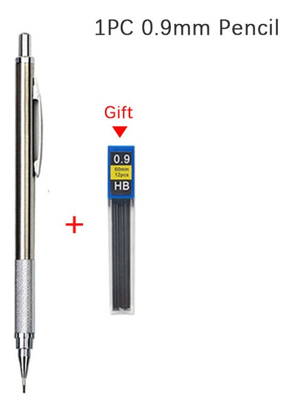 1 Adet 0.9mm Kalem 0.3 0.5 0.7 0.9 1.3 2.0mm Mekanik Kurşun Kalem Seti Tam Metal Sanat Çizim Boyama Otomatik Kurşun Kalem Ofis Okul Kaynağı (Yurt Dışından)