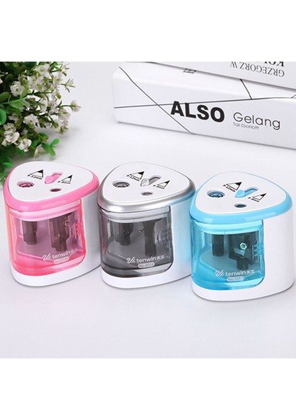 Pembe ZK50 Yenı Elektrikli Otomatik Kalemtıraş Çift Delik Dokunmatik Anahtarı Kalemtıraş 6-12MM Renkli Kurşun Kalem Okul Ev Kırtasiye (Yurt Dışından) modelleri