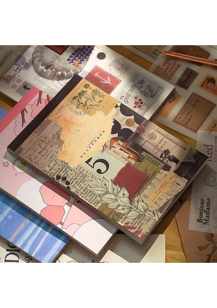 C Dimi 50 Sayfa Zaman ve Sen Serisi Malzeme Kağıt Kalıp Kesim Etiket Retro Dekorasyon Kolaj Kağıt Dıy Scrapbooking Dergisi Günlüğü (Yurt Dışından) fiyatları