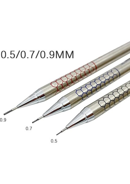 0.9mm Set 0.5 0.7 0.9mm Metal Mekanik Kurşun Kalem Silgi Seti 2b/hb Kurşun Sanat Kroki Çizim Malzemeleri Otomatik Kalem Yazma Kırtasiye (Yurt Dışından) fırsatları