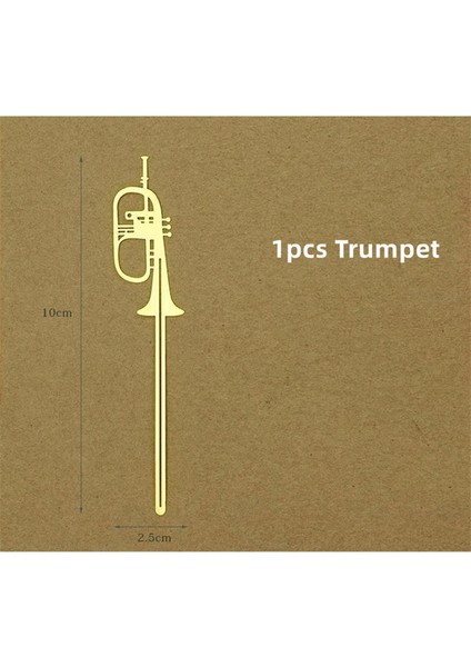 1 Adet Trompet 1/4 Adet Enstrüman Imleri Kitaplar Için Altın Kaplama Müzik Trompet Keman Not Sayfa Tutucu Işaretleyici Ofis Okul F145 (Yurt Dışından)