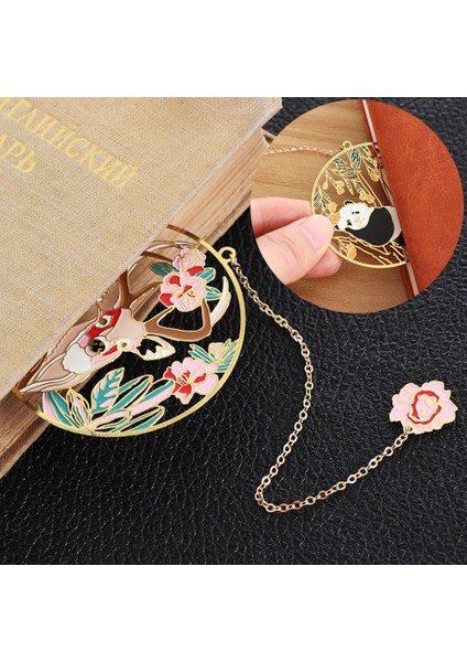 Stil 1 Şık Retro Çin Tarzı Geyik/panda Desen Kitap Ayracı Kolye Oymak Sayfalama Metal Kitap Ayracı Kırtasiye Kaynağı Hediye (Yurt Dışından) fırsatları