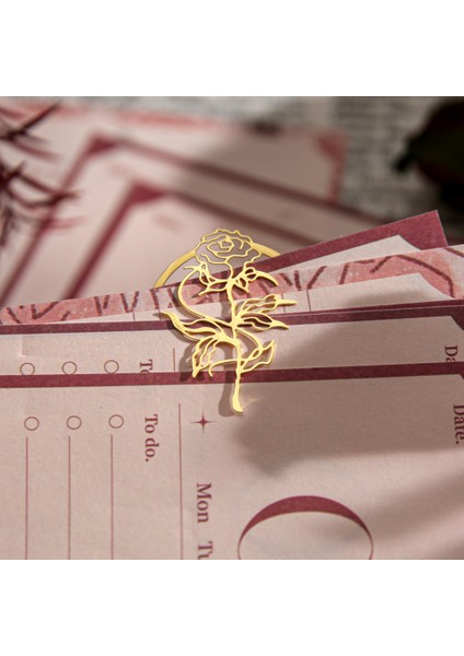 Stil 4 Mr.paper 4 Stilleri Metal Gül Imi Kitaplar Için Basit Iyi Görünümlü Içi Boş Yer Imleri El Kitabı Dekorasyon Okuma Klipsi Kırtasiye (Yurt Dışından) indirimleri