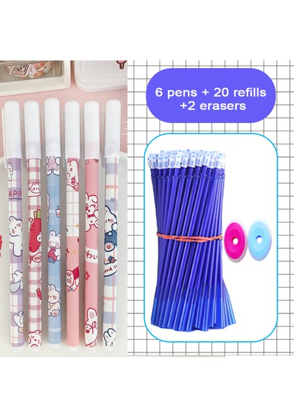 28 Adet Peter Pan 28 Adet/grup Silinebilir Jel Kalemler Mavi Dolum Seti 0.5 mm Nib Kızlar Için Kawaii Tükenmez Yazma Kore Sevimli Okul Malzemeleri Kırtasiye (Yurt Dışından)