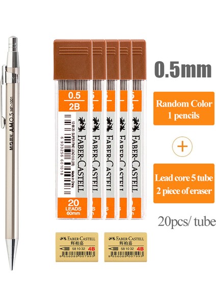 0.5MM1PEN-2B-5LEAD-E Mg Metal Mekanik Kurşun Kalemler 0.5mm/0.7mm Grafit Kurşun Kalemleri Değiştirin Eskiz Çizim Yazma Öğrencileri Otomatik Kalemler 1001 (Yurt Dışından)