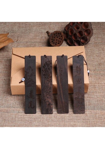 Meditasyon 1 Adet Retro Imi Sandal Ağacı Etiket Kitap Klipsi Sayfalandırma Mark Çin Tarzı Vintage Katı Ahşap El Sanatları Kırtasiye Okul Malzemeleri (Yurt Dışından) modelleri