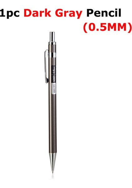 1 Gri Kalem 0.5 mm Deli Metal Mekanik Kurşun Kalem Çizim Için 0.5 mm 0.7 mm Portaminas Механический Карандаш Okul Öğrenci Sanat Kırtasiye Malzemeleri (Yurt Dışından)