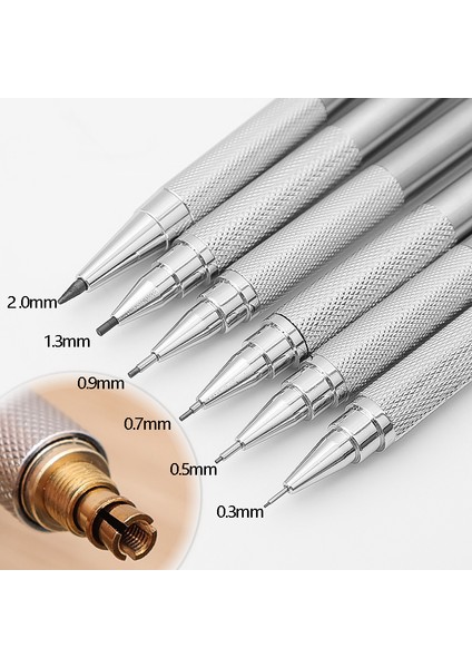 2 Adet 0.3mm Kalem Metal Çizim Kalemleri 0.3 0.5 0.7 0.9 1.3 2.0 mm Hb Sanat Kroki Yazma Mekanik Kurşun Kalem Okul Ofis Öğrenci Kırtasiye (Yurt Dışından)